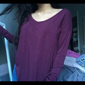 American Eagle Outfitters Maroon long sleeve